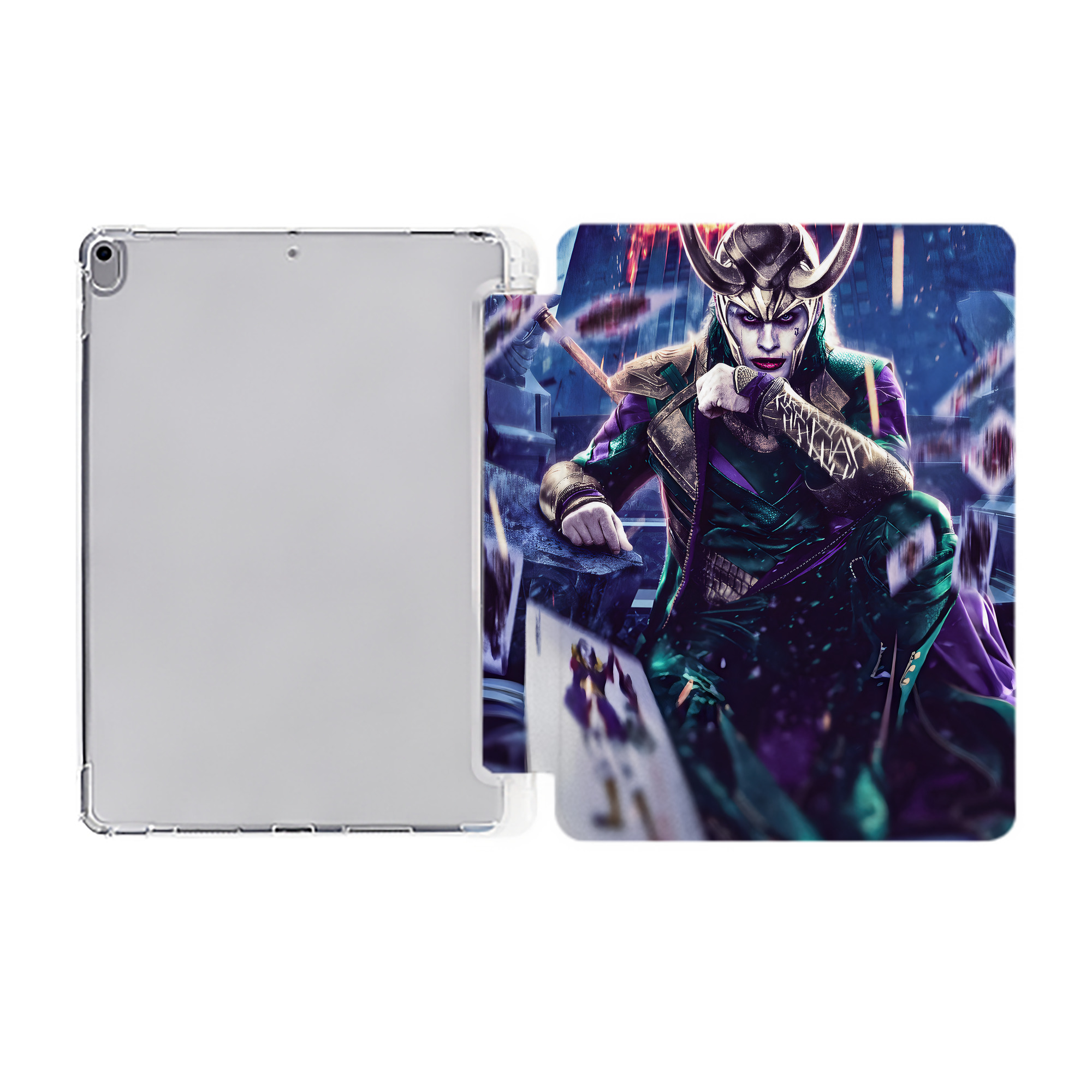 （画像用） アベンジャーズ The Avengers IPad ケース ペン収納付き 三つ折りスタンド PUレザー×シリコン 対応機種9.5/10.5/10.9インチ